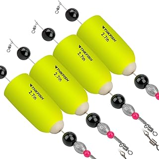 THKFISH Flotadores de Pesca Mar Boyas de Pesca Tope Silicona Pesca Flotadores Que Hacen Estallar Ponderados 4 Piezas Naranja,Verde,Amarillo