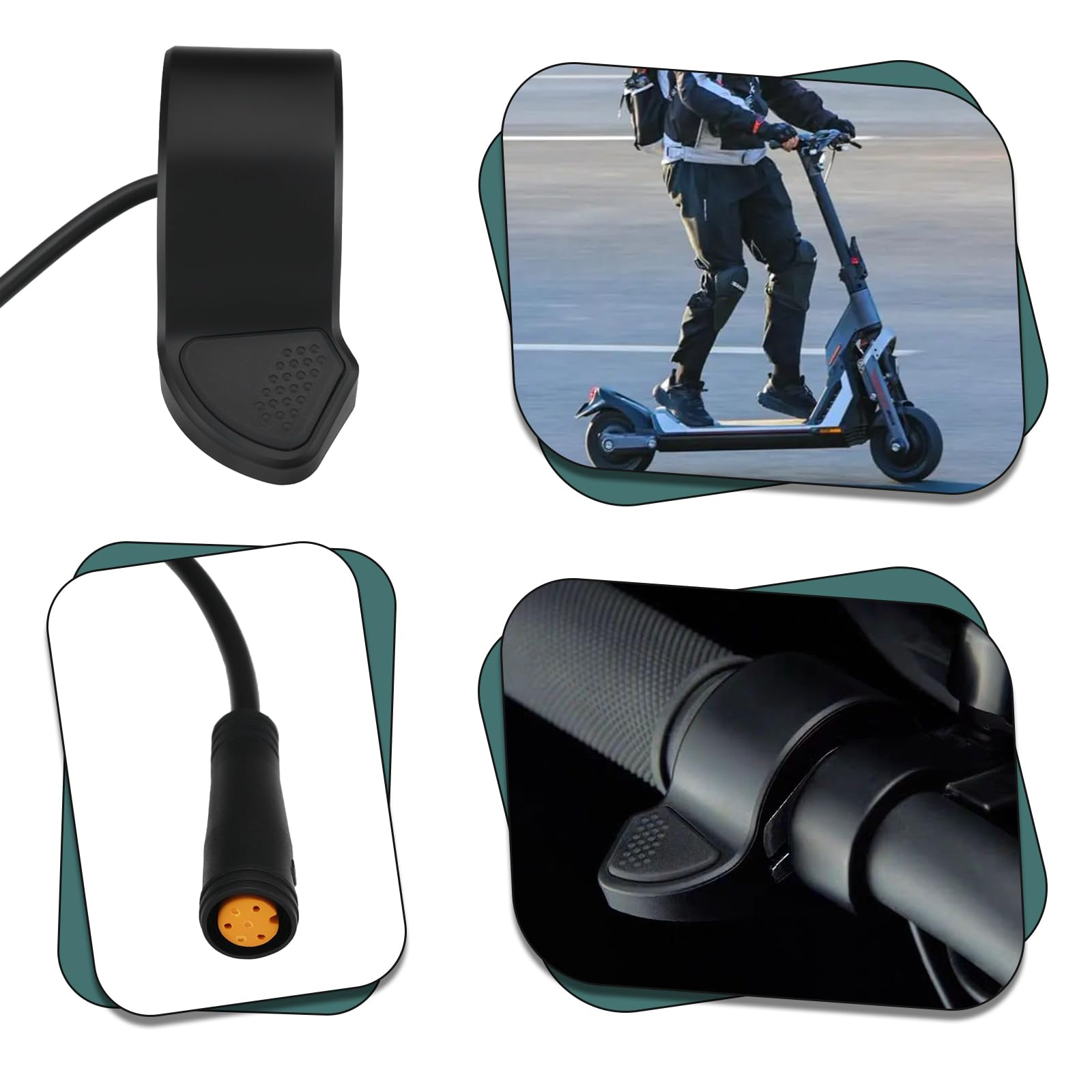 EMSea Lot de 270 accélérateurs pour vélo électrique avec connecteur femelle 3 broches pour guidon de 22 à 23 mm, compatible avec Super73