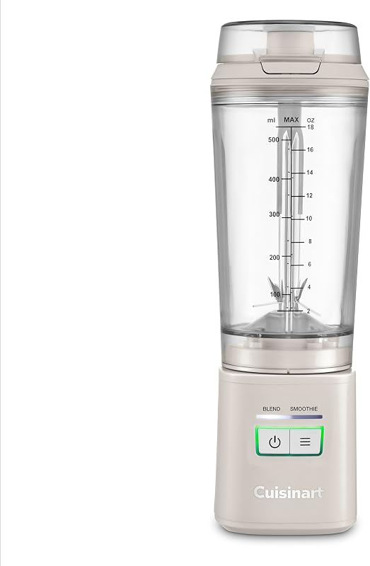 Cuisinart Cordless Rechargeable Portable Blender for Smoothies & Shakes, Personal Smoothie, Compact For Travel, On-the-Go Use, Tan, PBL-100
