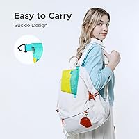 Vista 5 de Pack all Bolsa con cremallera de material resistente al agua, bolsa de malla con cremallera para almacenamiento, viajes, oficina (grande, amarillo)