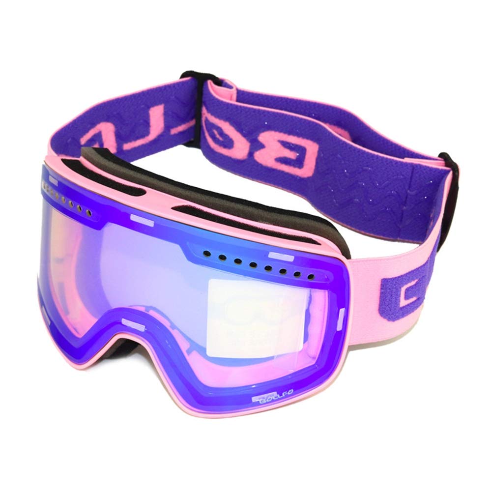 Gafas de esquí de doble capa magnética y lente polarizada con estuche protector 8