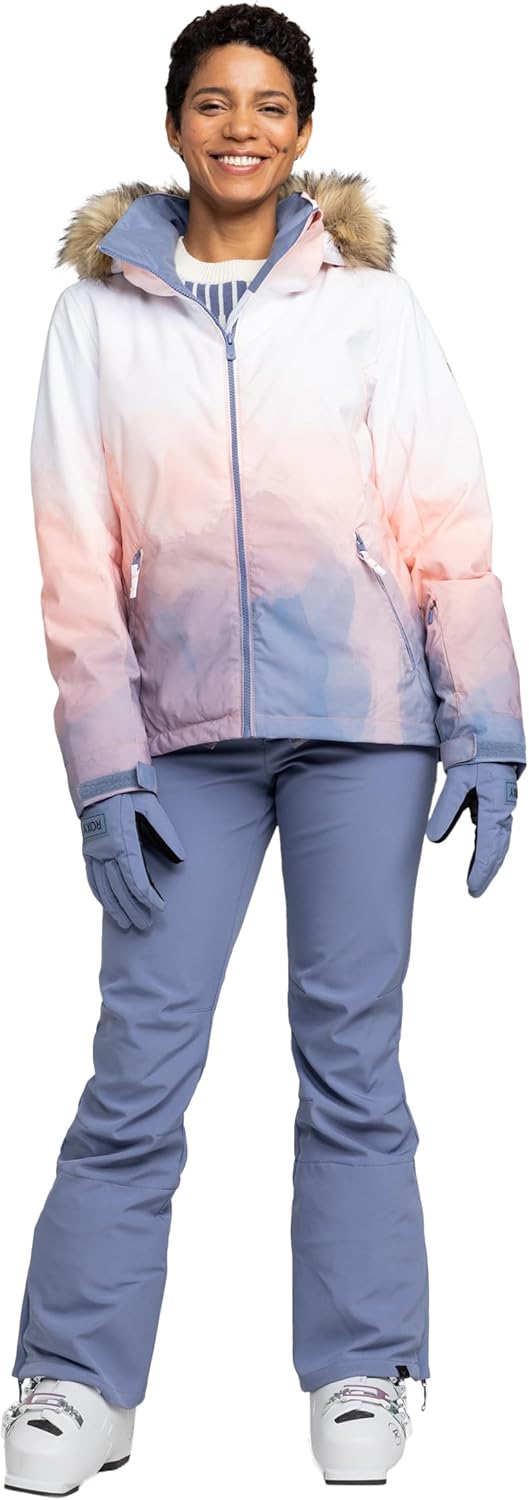 Roxy Snow Junior's Jet Ski Printed Gradient Slim Fit Snow Jacket