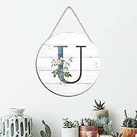 Vista 119 de Welcome Sign for Wall Initial Letter C Blue Round Wood Signs Monogram White Floral Wood Plaque Fresh Flowers 12in Mid Century Home Wall Decor for