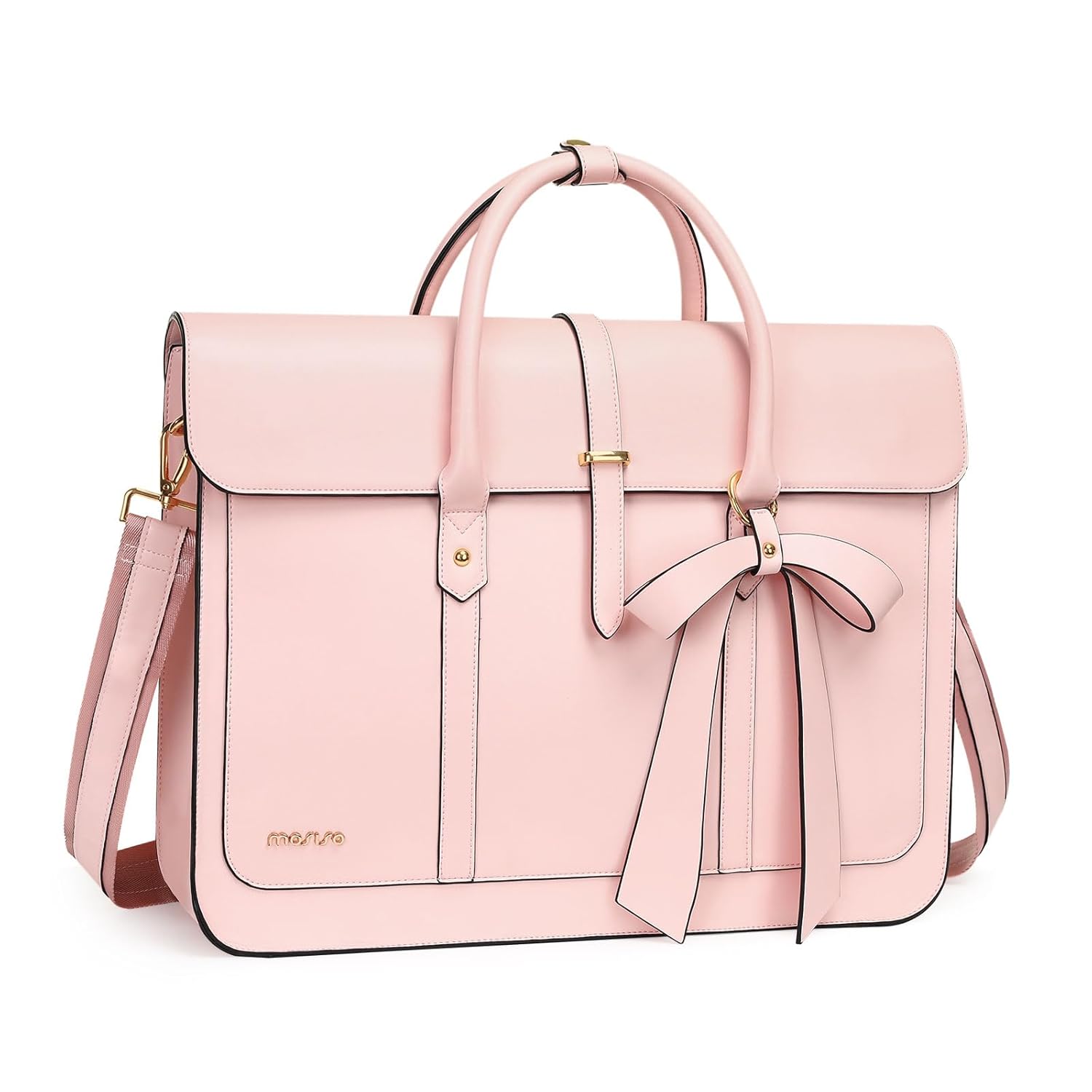 MOSISO Laptop Bag for Women 15-15 6 inch PU Leather Laptop Shoulder Bags Convertible Backpack 16 inch Messenger
