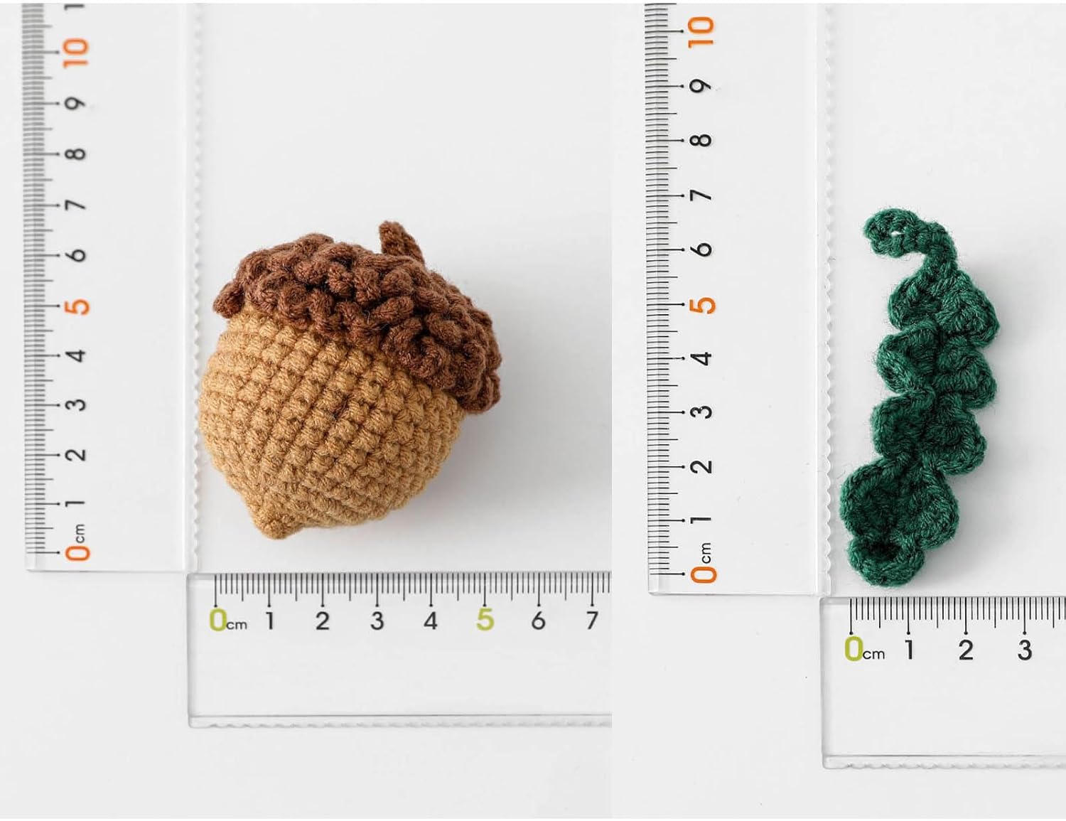 Crochet Acorn Charm Accessory Natural Styles Crocheted Acorn Ornament Hangings Dcoration for Bags or Keychains Knitted Crochet Techniques