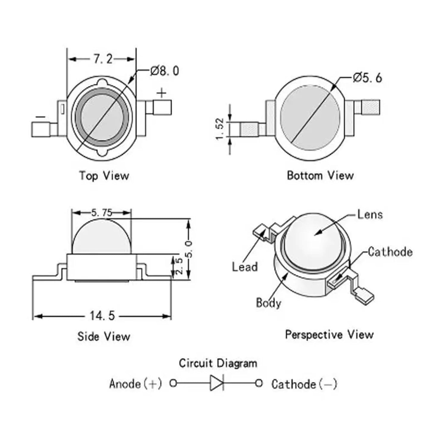 10pcs 3W LED chip Blue ice Crystal High Power LED lamp 440 450nm 460 470nm 490nm 700mA 45mil Chips Lake(Blue 460-465nm)