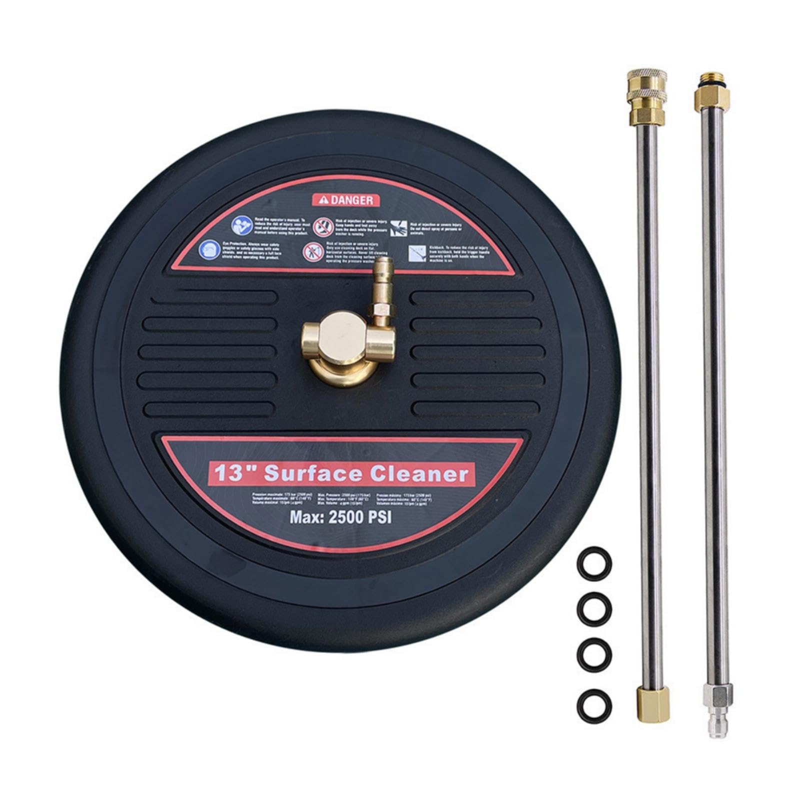 Pressure Washer Surface Cleaner 13-Inch Surface Cleaner with Extension Wands 2500 PSI for Homeowners, DIY Practitioners, Driveways, Sidewalks-image-29