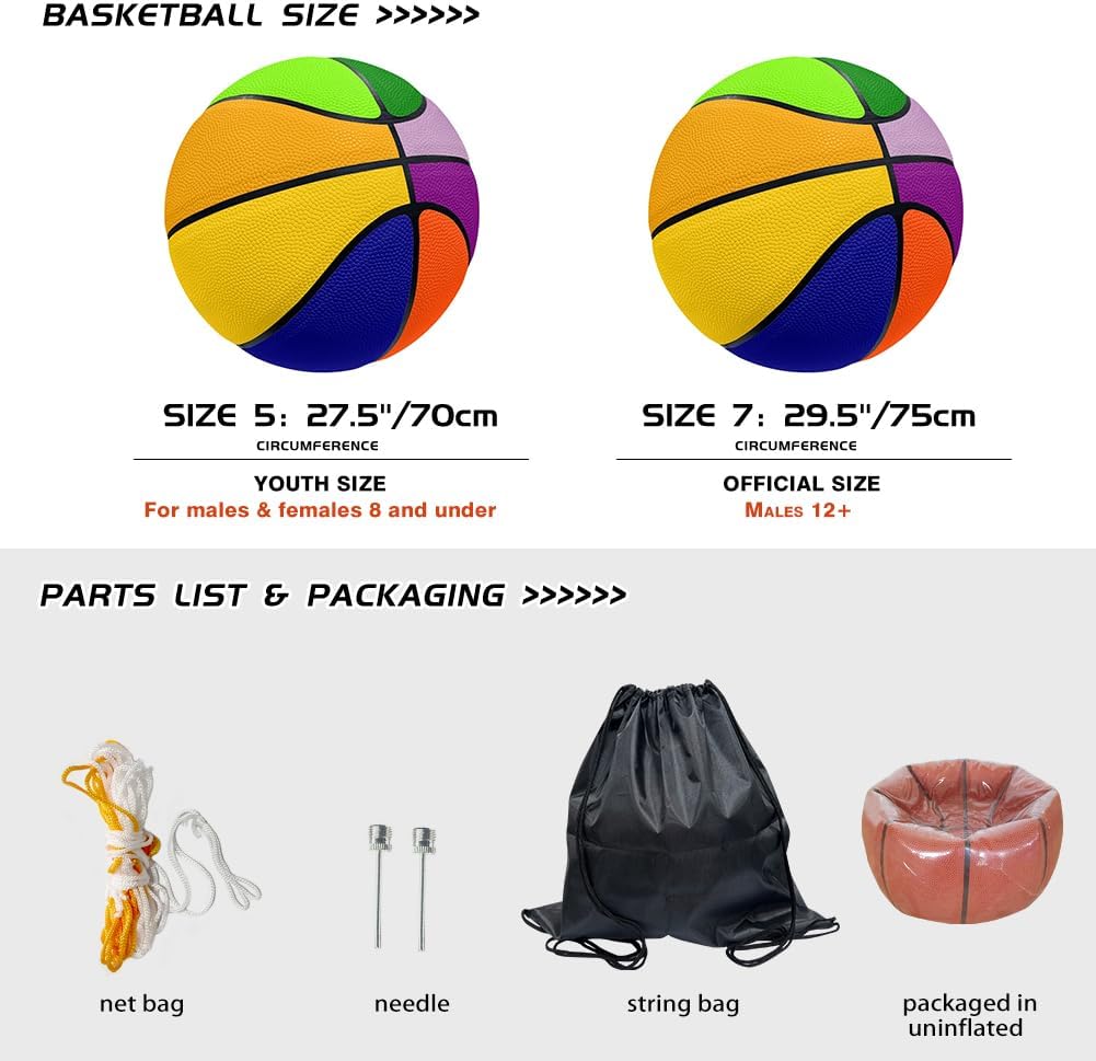 Custom Basketball Add Your Name Logo Photo, Personalized PU Basketball with High Elasticity, Customized Basketballs for Birthday, Gift for Sport Lover, Coach, Training Season