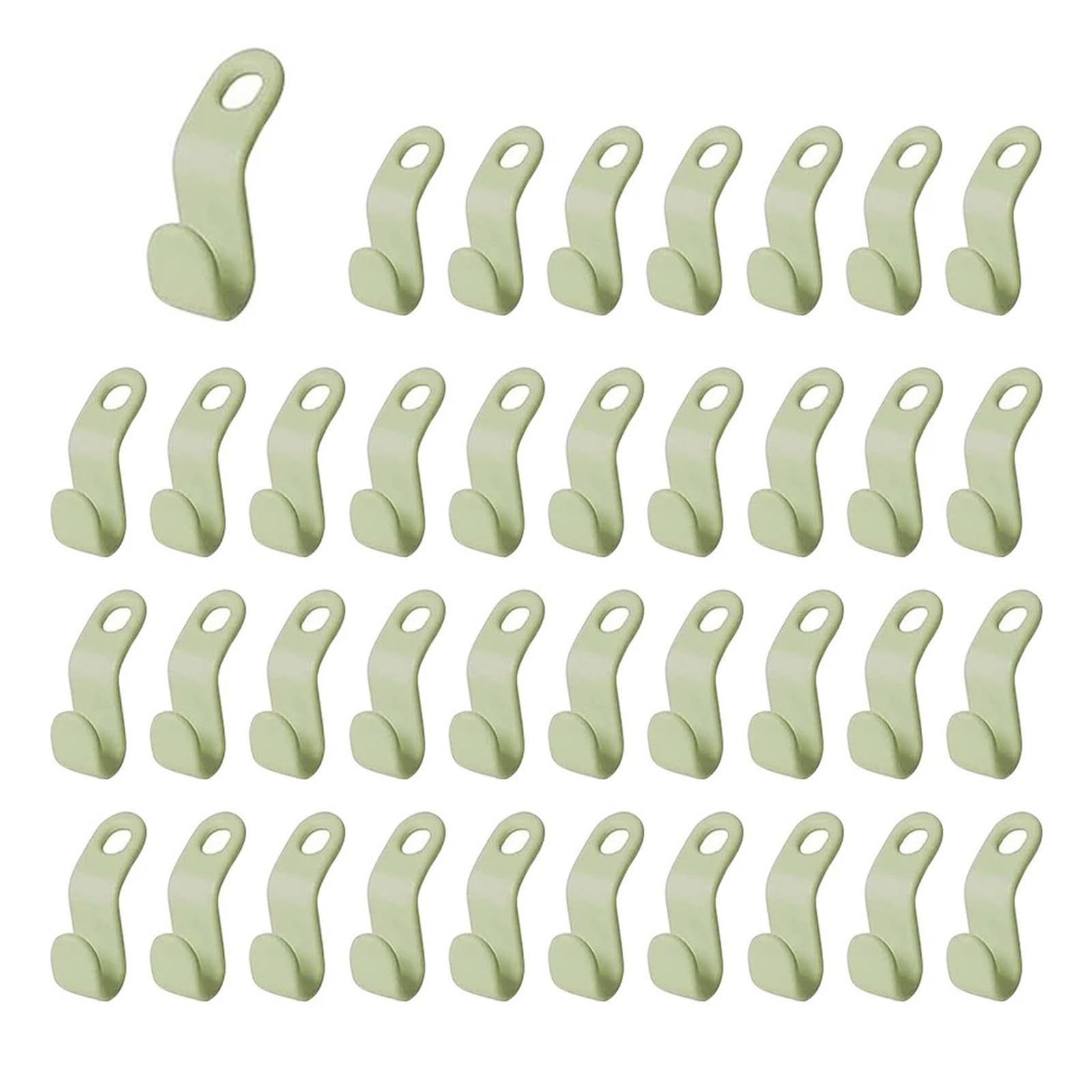 clothes hanger connector hooks 200Pcs Clothes Hanger Hooks Space Saving Closet Connector Hook Cascading Plastic Extender Clips Wardrobe Coat Organizer(Green)