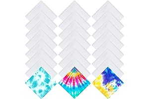 Chumia Bulk Tie Dye Bandanas - White