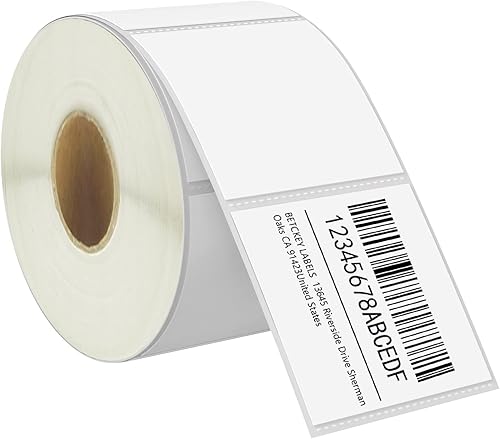 BETCKEY - Etiquetas de código de barras y direcciones UPC de 2.25" x 2" (57 mm x 51 mm) compatibles con la impresora de etiquetas Zebra & Roll,