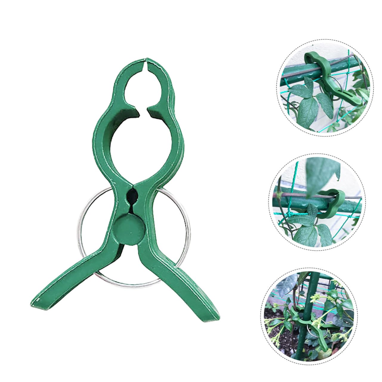 NUOBESTY 60 Stück Pflanzenclips Kunststoff Großer Gartenstützclip Für Kletterpflanzen Tomaten Blumen Gemüse Rankhilfe Wiederverwendbar