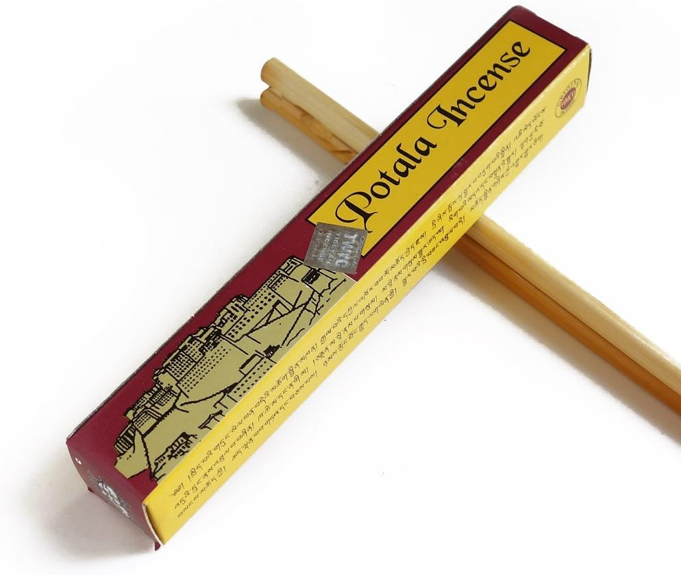 Potala Incense Purely Hand from Highly Flavoured Medicinal Herbs,6 Inch 19 Sticks Tibetan Incense