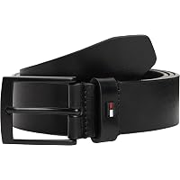 Tommy Hilfiger Cintura Uomo Adan 3,5 cm Cintura in Pelle, Nero (Black)