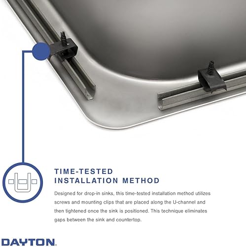 Miniatura 6 de Elkay D22519 Dayton Fregadero de cocina empotrable de doble lavabo de acero inoxidable de 25" - 2 agujeros para grifo (medio derecho)