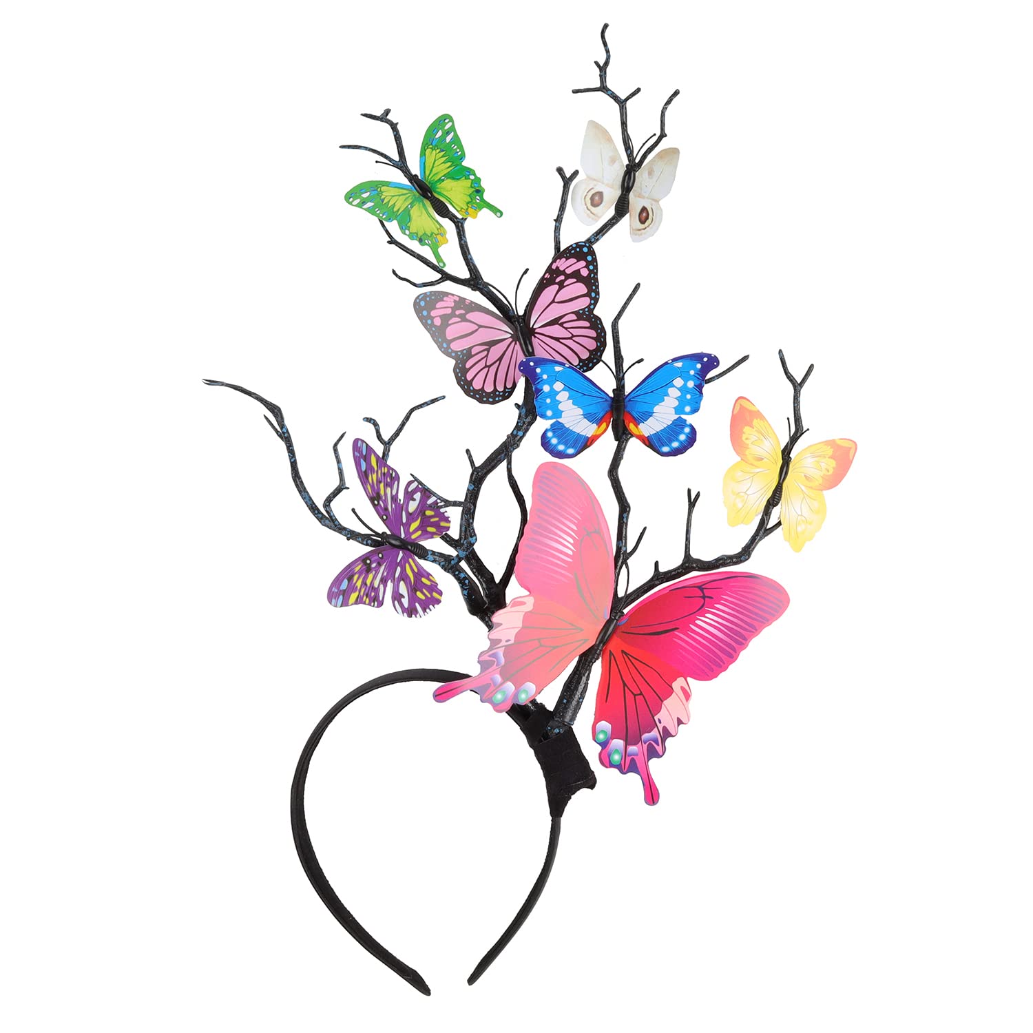 Coucoland Butterfly Fascinator Hat Monarch Butterfly Headband Crown Tea Party Halloween Costume Headpiece