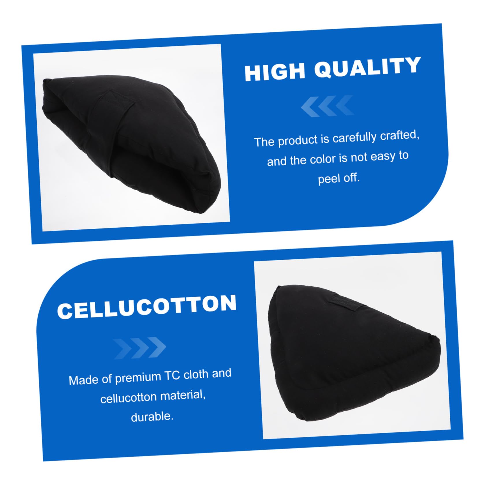 Almohadillas de Talón Negras 1 Par, Tejido Transpirable | Alivio de Presión, Material Cellucotton, Formato 2 Piezas, Uso Doméstico