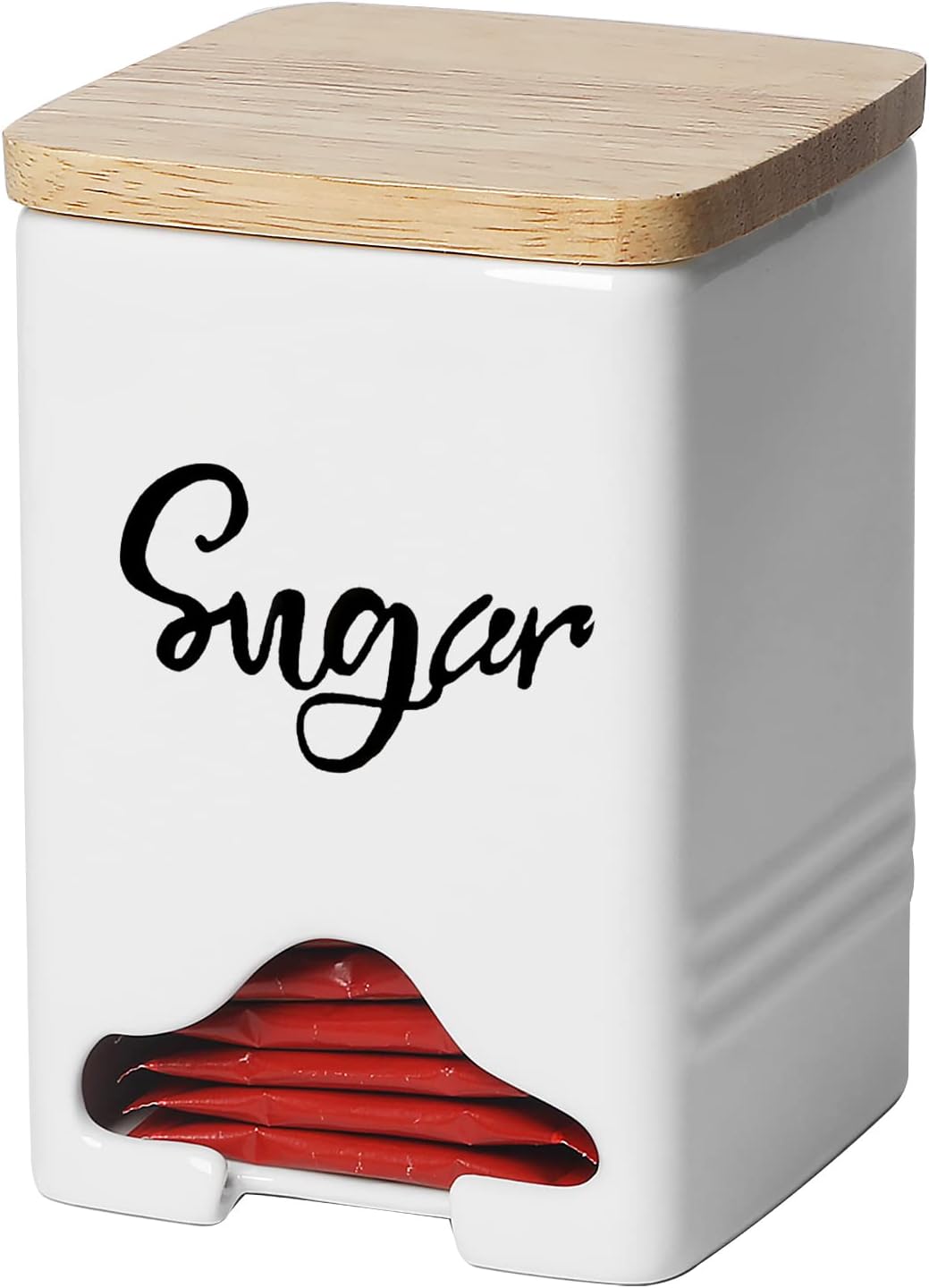 QUXIJA Ceramic Sugar Packet Holder, Farmhouse Tea Bag