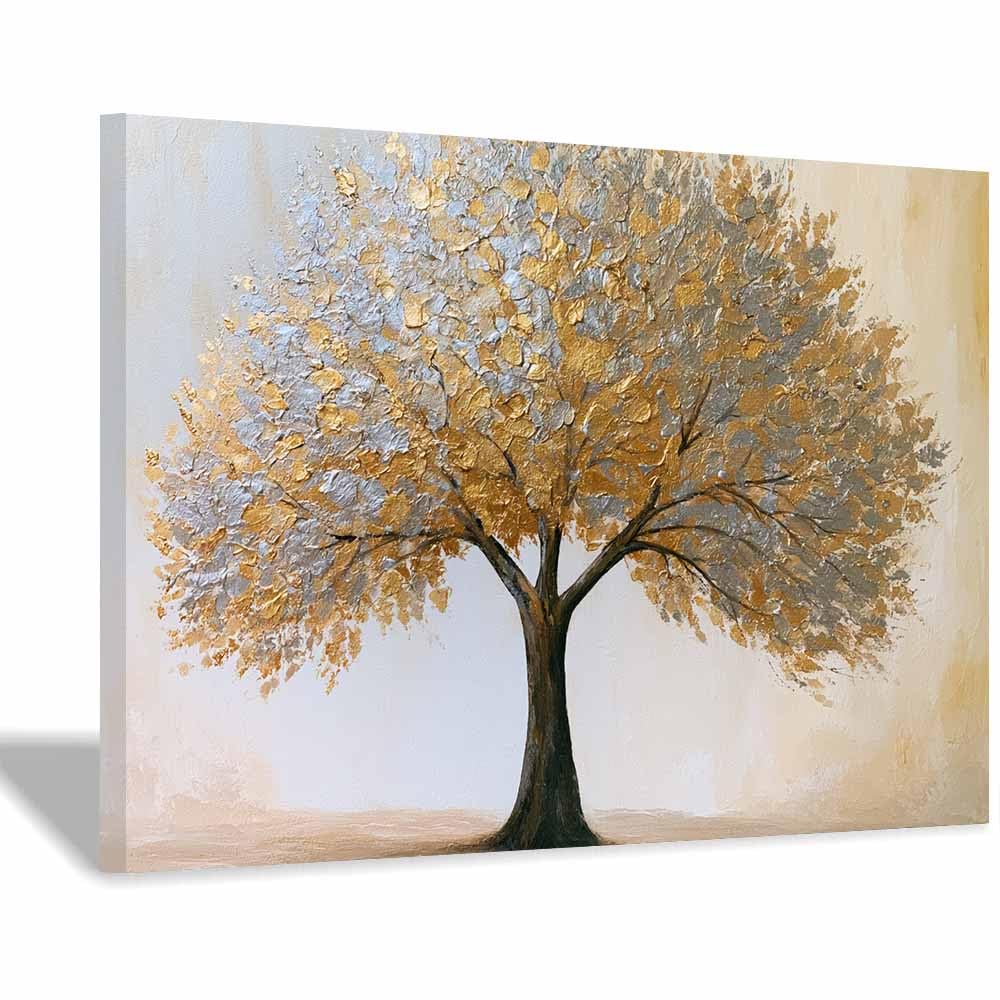 XENIOU Tree Of Life Glowing Forests Tree Art canvas painting wall art, Living Room Bedroom Hallway Stairs Decoration.(Multicolor)-70x100cm Framed