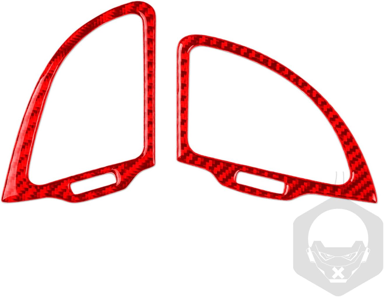 Real Soft Carbon Fiber Car Dashboard Side Air Conditioner Vent AC Outlet Frame Sticker Compatible with KIA Stinger 2019 2020 2021 2022 2023 Auto Interior Decoration red 2pcs