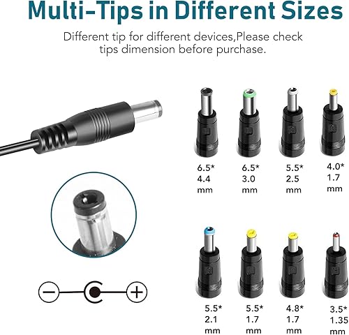 Miniatura 3 de Fuente de alimentación con adaptador de CA de 18 V con certificación UL, cable de alimentación de 6 pies para radios Squeezebox, taladro, altavoces,