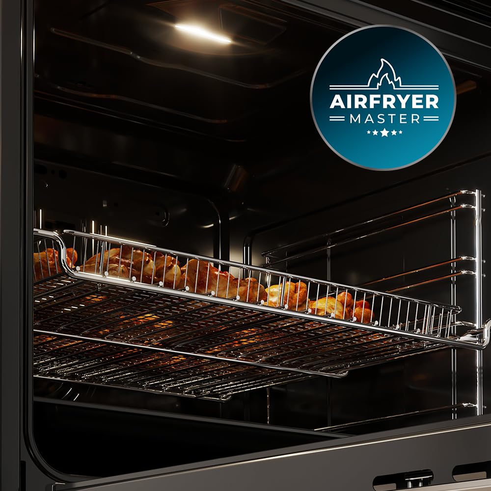 Cecotec Forno da Incasso Pirolitico Bolero Hexa P516000 Line A. Potenza 3250W, 73L, 14 funzioni: Pirolisi, Defrost, Grill, Airfryer. Dual Display e Cooling Fan. Porta Quadrupla Vetro. Classe A