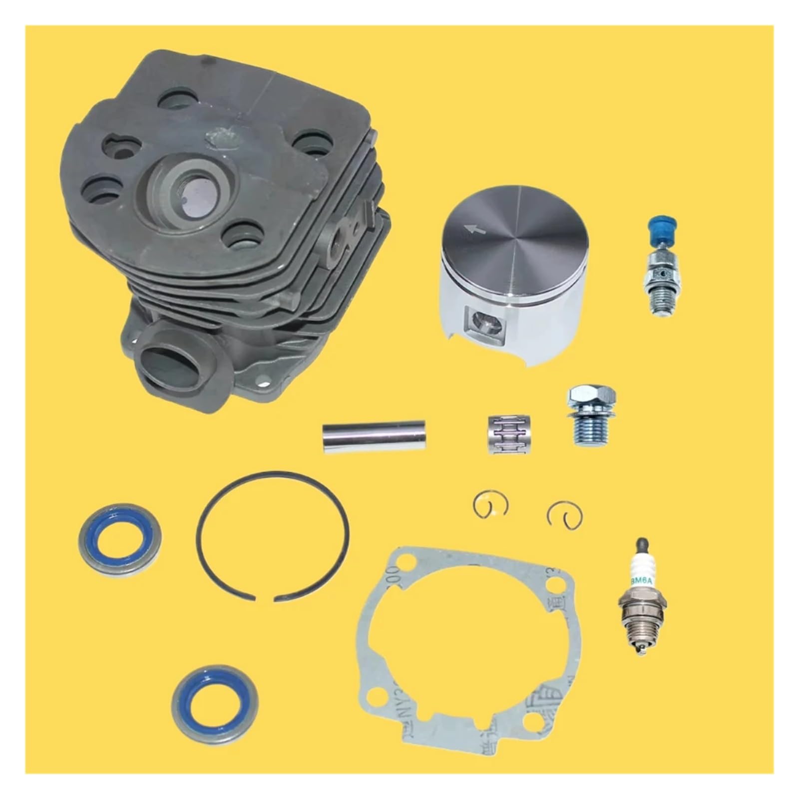 Dingmao Kit de pistón de cilindro 505341305 Compatible con motosierra Rancher Hus 50 50 503168301
