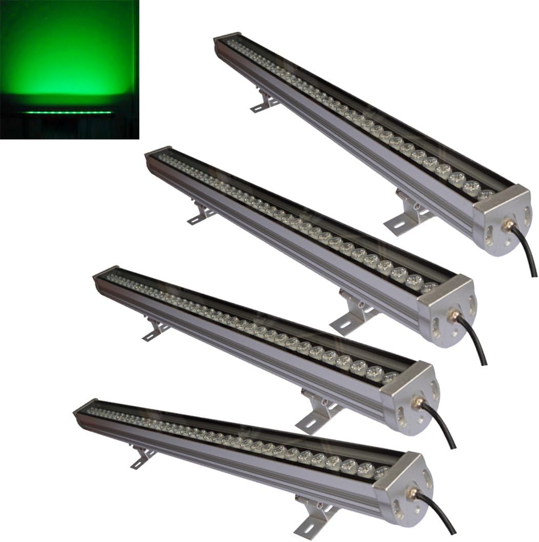 36W LED Wall Washer Light IP65 Waterproof Landscape Lighting AC85-265V Input Building Floodlights 1 Meter Length Linear Lamp - Pack of 4 (White)