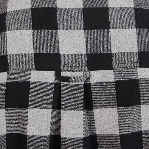 Image of Smith's Workwear Mens Zip-Front Sherpa-Lined Flannel Shirt JacketJacket