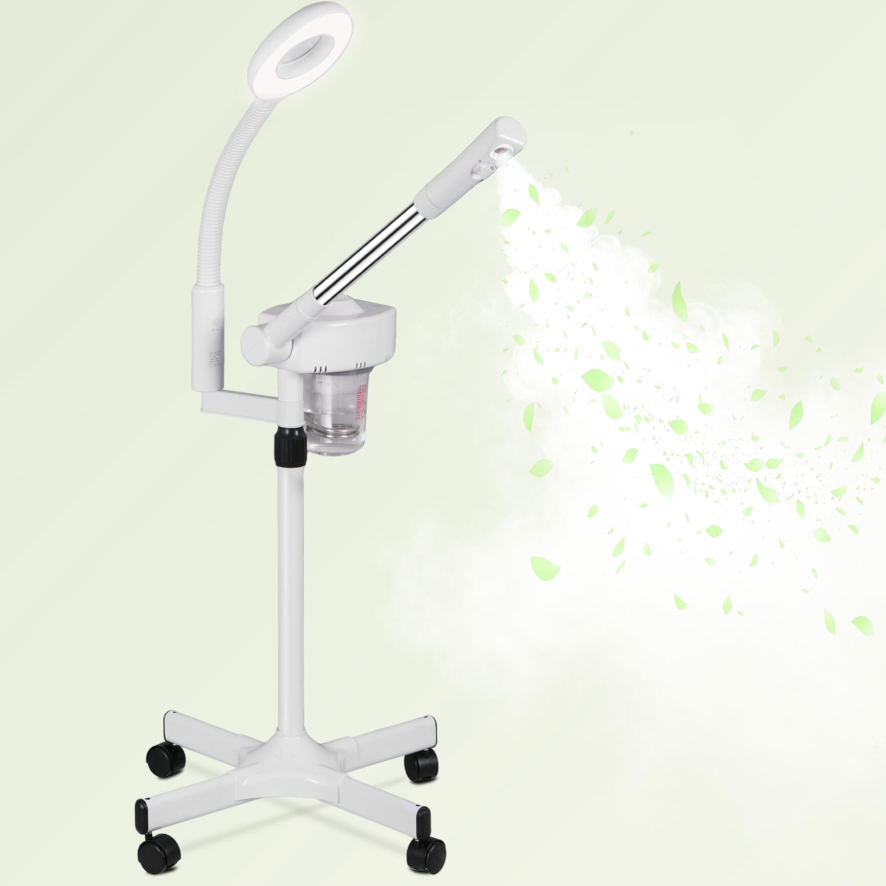 Professional 2 in 1 Facial Steamer for Face Deep Cleaning Ozone Face Steamer with 5X Magnifying Lamp Hot Mist Function for Salon Spa Home Beauty Equipment