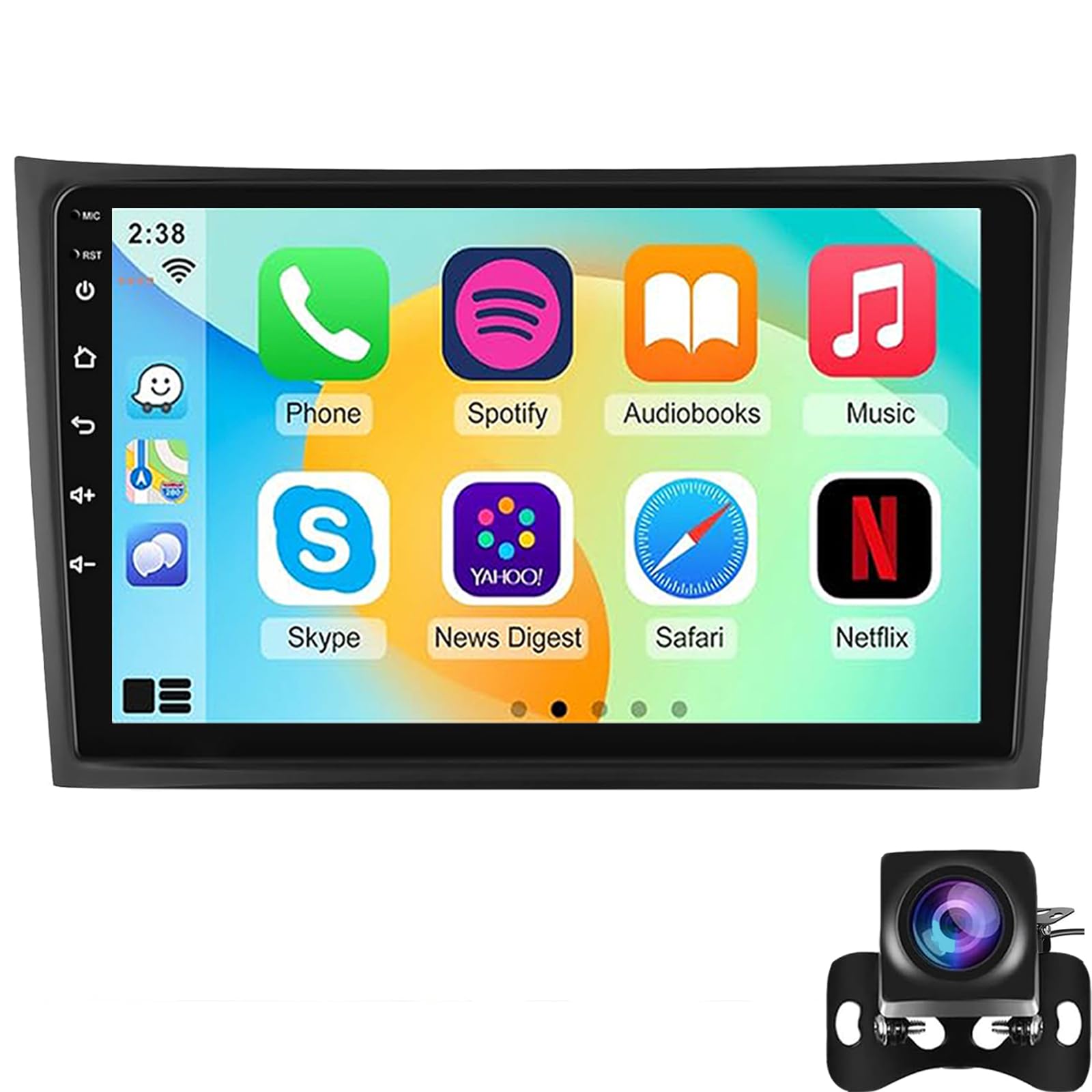 Android 15 Car Radio For Vo-lvo XC90 2004-2013 Stereo With Wireless CarPlay Android Auto 10.1-inch IPS Touchscreen Bluetooth Split-screen RDS/FM GPS WiFi Mirror Link AHD Reversing C(Color:WIFI 1G+32G)