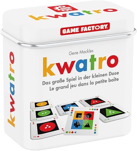 Kwatro 646195 Mini Jeu de Cartes dans Une boîte méta Gamefactory