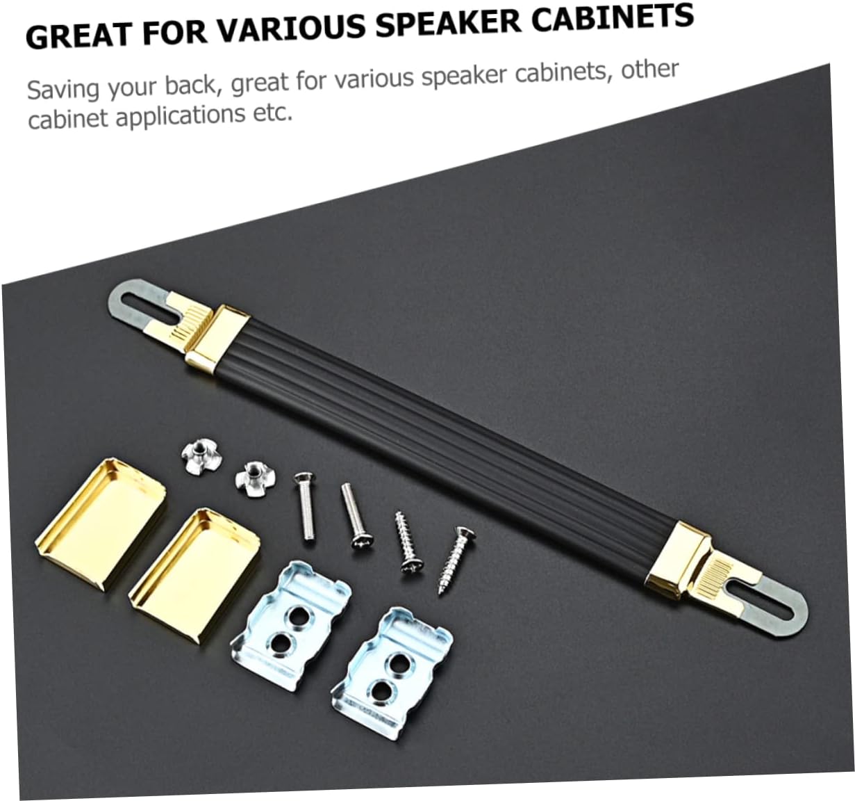 2sets Vintage Speaker Handle Strap Amplifier Handle Design Compatible Various Speaker Styles Accessory for Instruments and