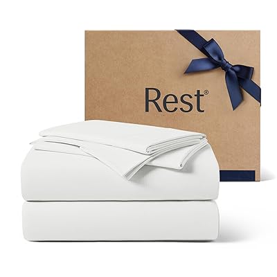 REST® Evercool®+ Cooling Sheet Set, King Size, Light Gray, Breathable Bed Sheets for Hot Sleeper and Night Sweats, with Pillowcases, with Ionic+ Self-Cleaning Silver Yarn for Sensitive Skin, 4PCS