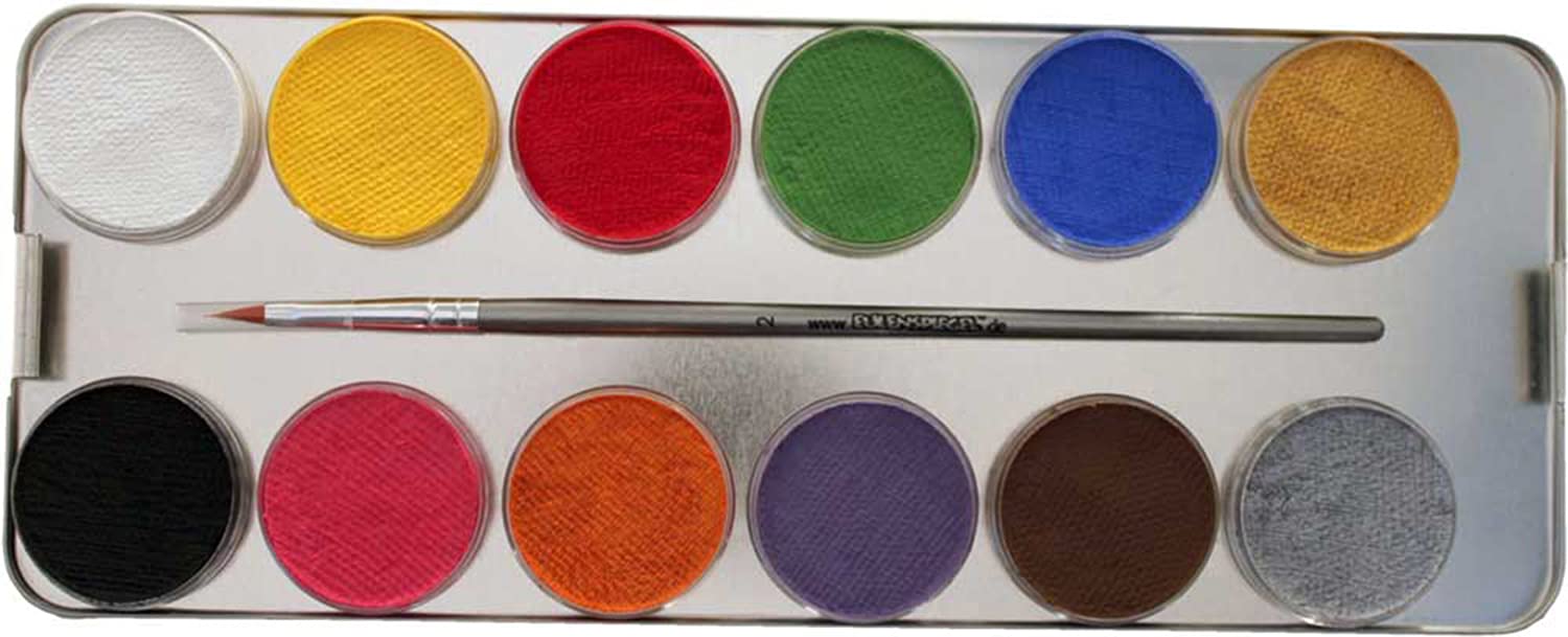 Eulenspiegel - Palette di Trucco acquoso Professionale, 24 Colori