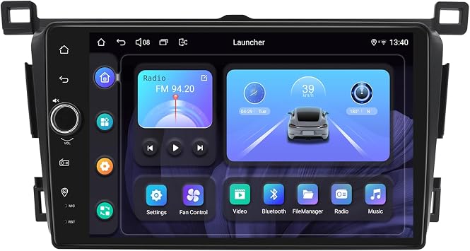 JOYING Car Radio for Toyota RAV4 2013-2018 Android 13 Head Unit 9 Inch Touch Screen Car Stereo with Carplay & Android Auto, GPS Navigation, Bluetooth, SWC, AM/FM RadioJY-TT186N8