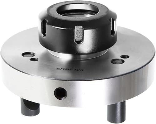 Miniatura 4 de Portabrocas ER40, accesorio de pinza con parte trasera lisa de 4.921 in de diámetro, para herramienta de torno de fresado CNC