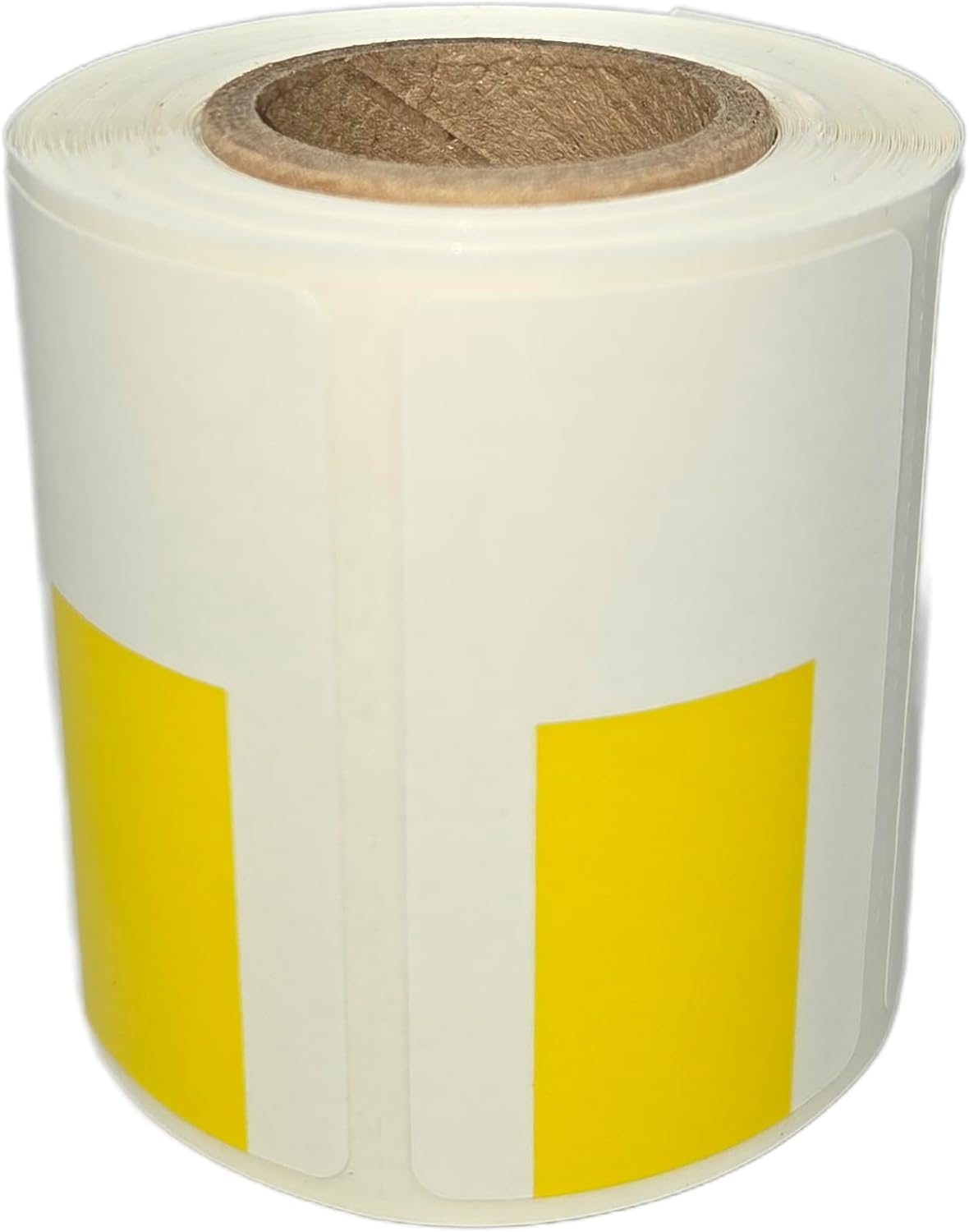 Direct Thermal Mobile Printer Label Roll 2" x 1.125" Yellow Right Center 1" inch Core Polypropylene Perforated 275 Labels Per Roll (32 Rolls/Box)