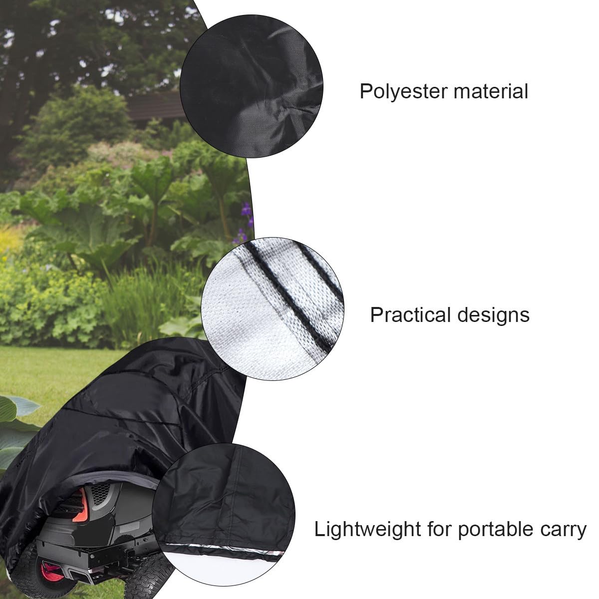 YARNOW Funda para cortacésped - Tractor cortacésped autopropulsado con protección UV - Funda impermeable, a prueba de polvo y resistente a la intemperie para exteriores, jardín, patio, , tractor,
