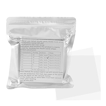 20Sheets 1.0MM Dental Hard Splint, Thermoforming Materials for Vacuum Forming Machine 5'' x 5''