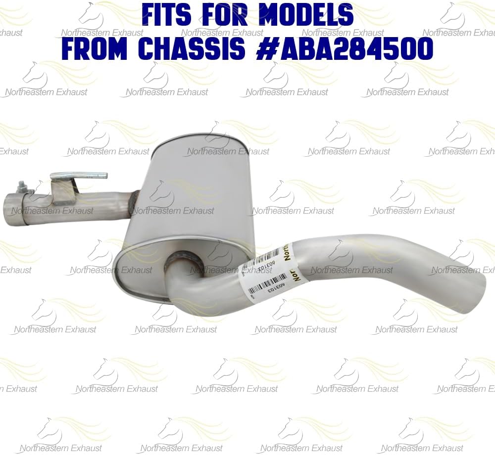 Exhaust Muffler Compatible with Volkswagen Jetta 1993-1995 2.0L | Stainlees Steel | Northeastern Exhaust | Includes Clamps and Hanger | Direct-Fit Replacement