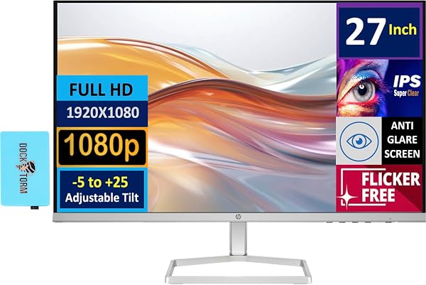 HP 527sw Monitor (Replaces Model m27fw) with 75Hz IPS, 27 inch FHD, Anti-Glare,Flicker-Free, 300 nits Display, Adjustabl