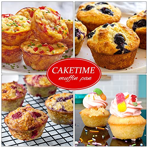 Caketime Silicone Air Fryer Muffin Pans 7 Cavities Silicone Baking Molds 2-Pack #TOP6