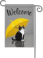 Vista 14 de Moslion Bandera de jardín de tulipanes, campo floral al atardecer, nube, tulipán, rosa, amarillo, flores verdes, banderas de doble cara, bandera