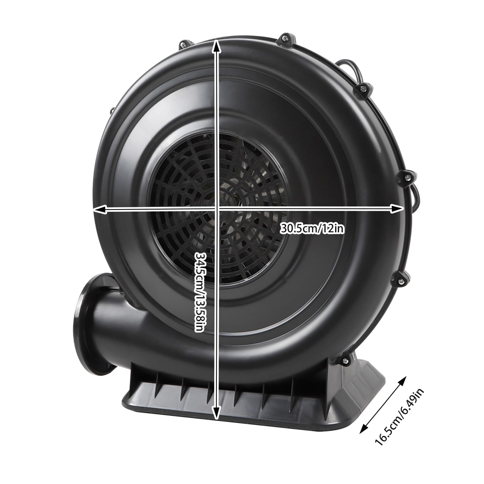 Radialgebläse 420m³/h 220V 2800r Radiallüfter Starke Windkraft Stabiler Betrieb Radialventilator Schnelle Wärmeabfuhr Tragbaren Gebläse für Ballons Aufblasbare Boote (38 * 35 * 19cm)
