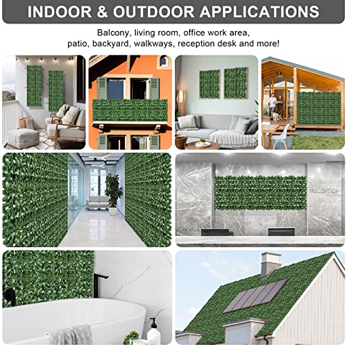 Autodeco XYYP004-PFSCREEN-99X39.5IN-1PCS Artificial Ivy Privacy Fence Screen 99X39.5In Faux Greenery Privacy Fence Backdrop Ivy Vine Leaf Hedges Fence thumb #4