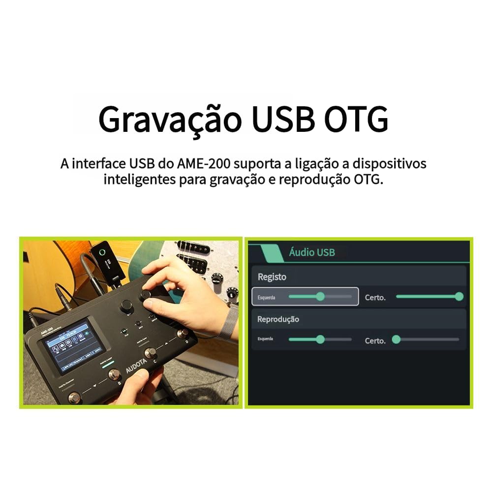 VEDO Audota AME-200 Pro Modelador de Amplificador e Pedal Multi
