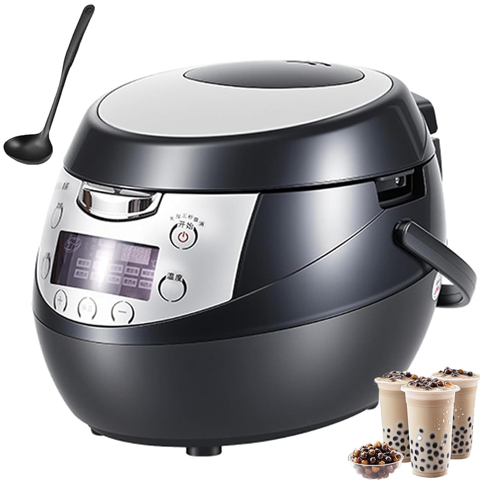 Olla de perlas totalmente automática de 900W, fabricadora comercial | Panel Táctil Inteligente, Control de Temporizador y Temperatura, Mantener Caliente 12H, Uso Comercial Multi-Ingrediente