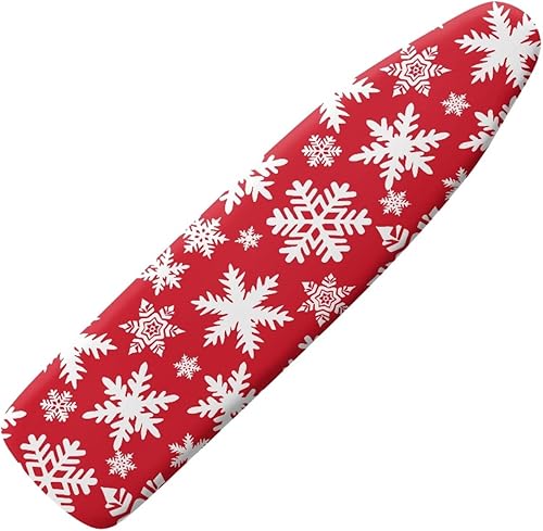 Funda para tabla de planchar de copo de nieve y almohadilla gruesa de Navidad para tabla de planchar, cubierta extra ancha para tabla de planchar,