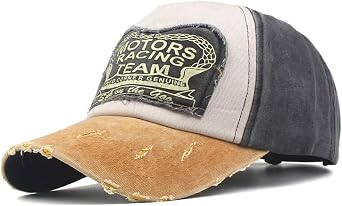 Elwow Men's Distressed Washed Cotton Baseball Cap Sun Hat Driver Cap Trucker Hiking Cap